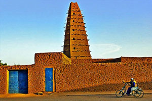 Agadez mosque (Songhai, 1515, in Niger)