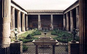 The peristyle of the House of the Vettii at Pompeii (before AD 79)