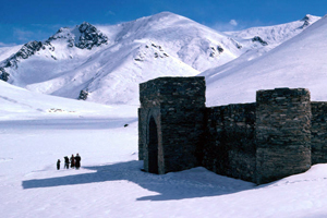 a fort in snowy mountains