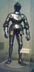 A suit of plate armor