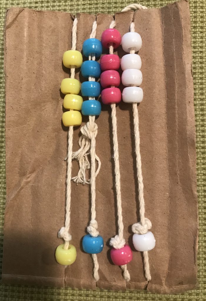 making my own abacus beads from plastic