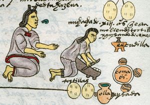 Aztec women making tortillas ca. 1520 AD