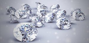 Diamonds - glittery and semi-transparent