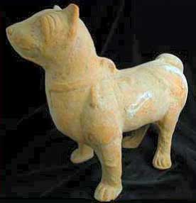 A clay dog from Han Dynasty China