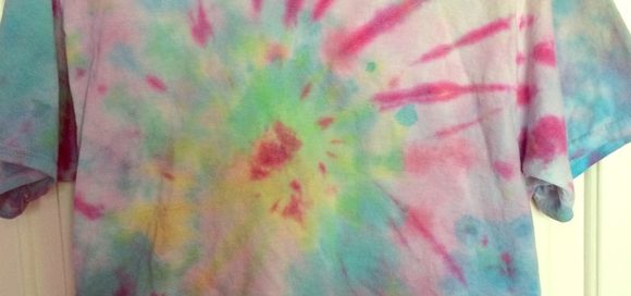 A tie dyed t-shirt
