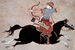 Mongol cavalry, ca. 1200 AD