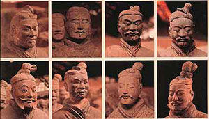 clay heads of Terracotta Warriors