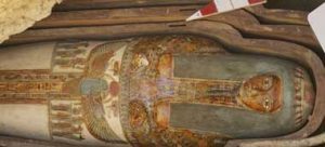 Wooden mummy coffins from Old Kingdom Egypt (Fayum, ca. 2700 BC)