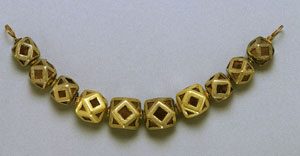 Ostrogothic beads of gold and garnet (a Central Asian style) Now in Walters Art Gallery