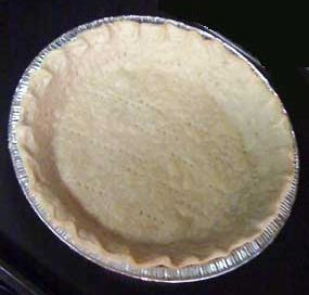 Pie crust in an aluminum pan