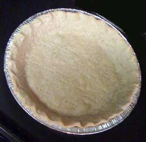 Pie crust in an aluminum pan