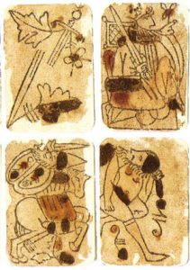 Medieval playing cards, ca. 1400s AD