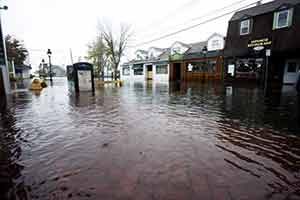 Port Jefferson flooded streets