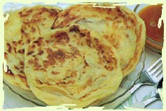 Roti bread - round and flat