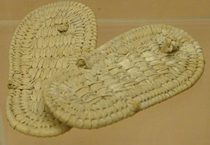Straw flip-flops from ancient Egypt