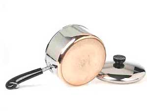 saucepan with a copper bottom