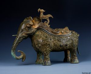 A bronze elephant from Shang Dynasty China
