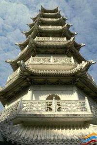 Song Dynasty pagoda - a tower building in layers of balconies