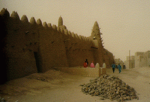 Mudbrick walls of Timbuktu, in Mali, West Africa