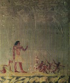 Tomb of Ti, who is watching a hippopotamus hunt - 5th Dynasty Old Kingdom (ca. 2400 BC)