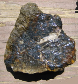 Uranium ore - a blackish rock