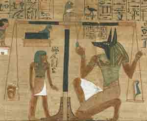 Weighing the souls of the dead: Egyptian religion