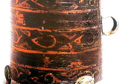 A lacquer box from the Zhou Dynasty