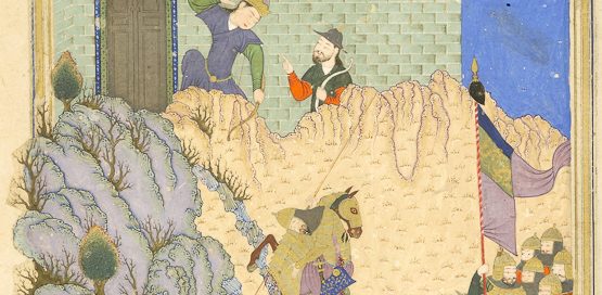 A page from Ferdowsi's Shahnameh, from Herat, Afghanistan, about 1444 AD. Now in the Fitzwilliam Museum, Cambridge