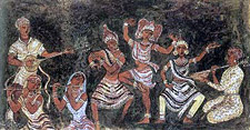 Women in the Guptan empire wearing saris