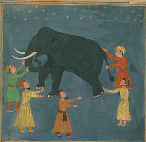 Mughal painting, from the 1600s AD (now in Walters Art Museum)