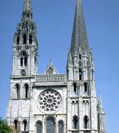 The façade of Chartres cathedral (about 1190)