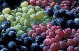 different colors of grapes