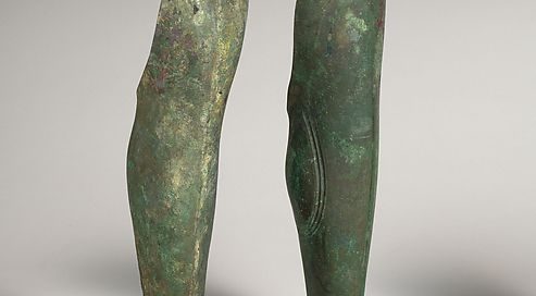 Greaves (leg armor) from ancient Greece