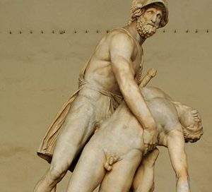 Menelaus carrying Patroclos' body (Roman copy, now in Florence)