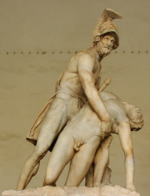 Menelaus carrying Patroclos' body (Roman copy, now in Florence)