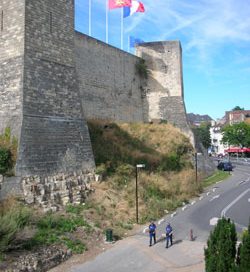 Outer walls of Caen castle, Normandy, France