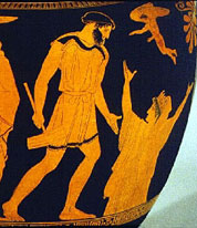 Hephaistos creates Pandora - Pandora's Box story from Greek mythology
