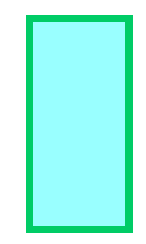The perimeter of this rectangle is in dark green.