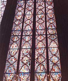 Stained glass window in the Sainte Chapelle
