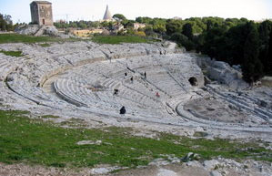 The Greek theater at Syracuse in Sicily