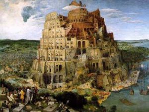 Breughel's medieval painting of the Tower of Babel