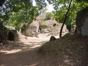 A street in an Etruscan cemetery