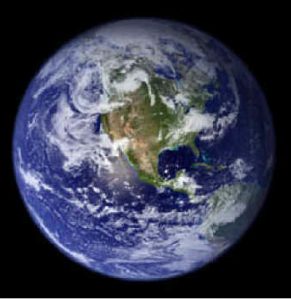 earth from space: like a big blue marble