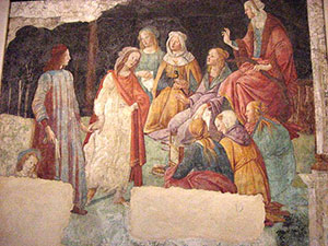Jesus talks to the apostles