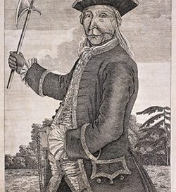 Hendrick, an Iroquois leader, in 1740 AD