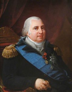 Louis XVIII - a fat old white man in a fancy military outfit