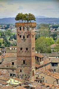 Medieval town of Lucca, Italy