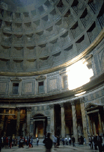 The inside of the Pantheon, Rome