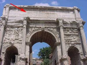 Inscription the Arch of Septimius Severus