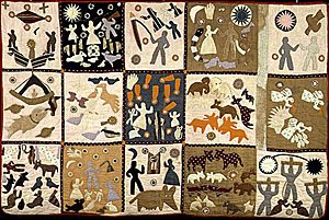 A quilt made by enslaved African-Americans (1800s)